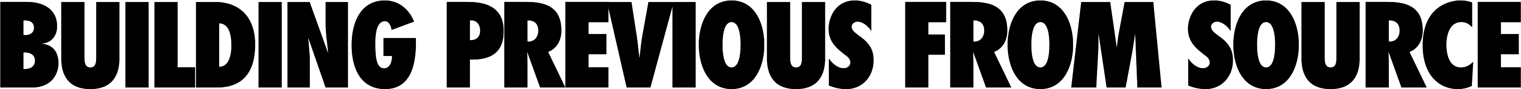Building Previous from source